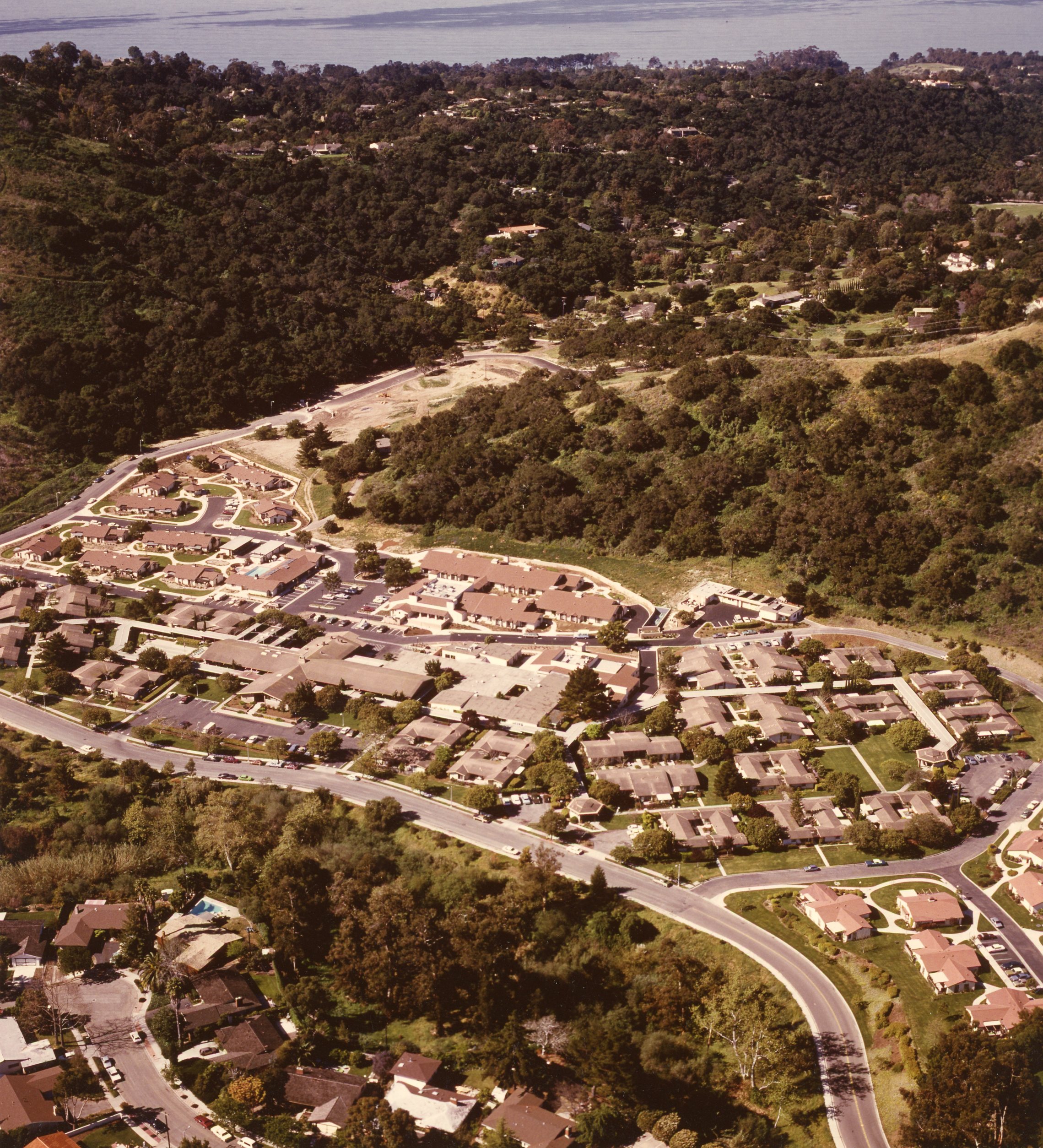 1988 helicopter view looking east towards Hope Ranch