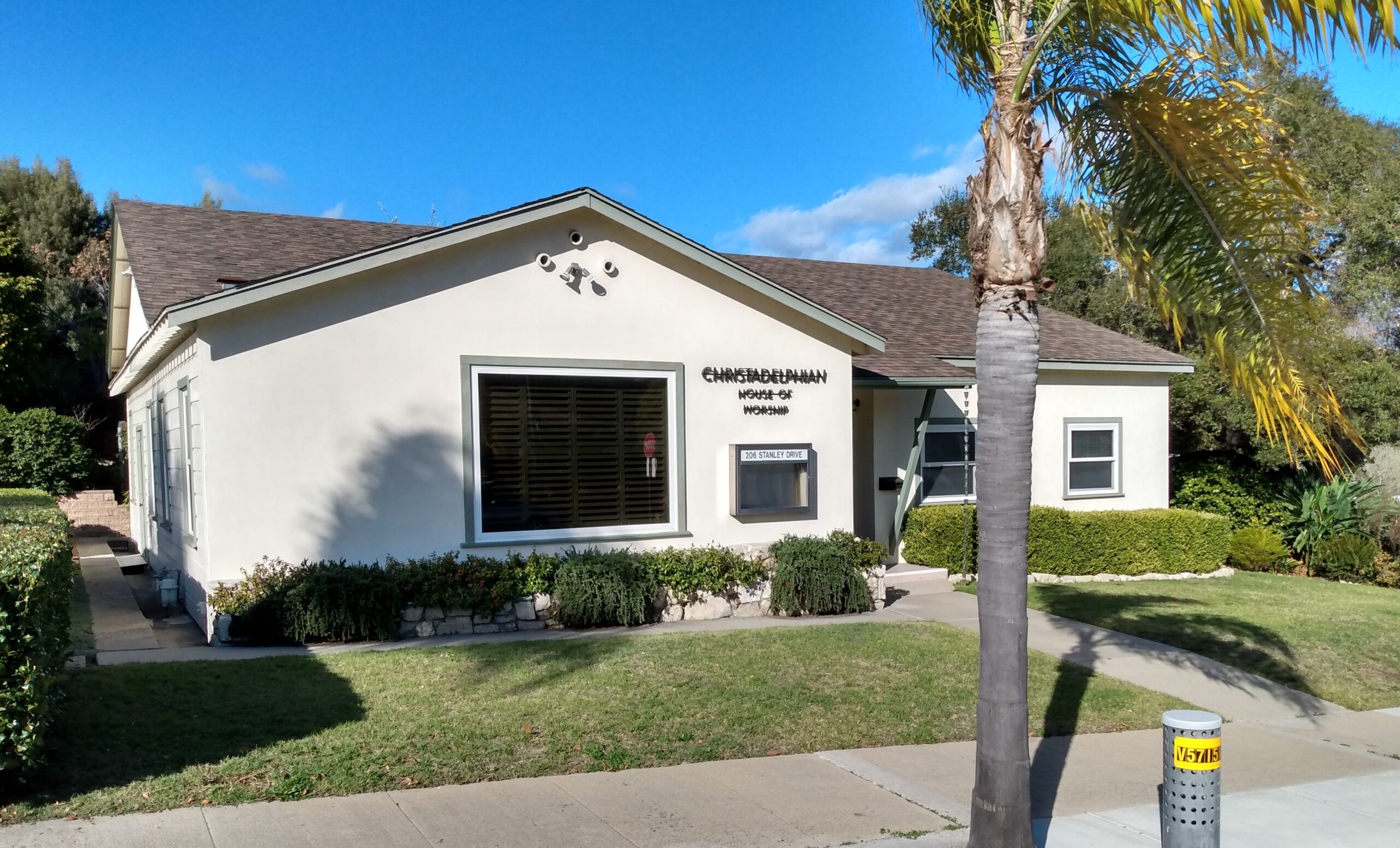 Christadelphian House of Worship, 206 Stanley Drive, Santa Barbara